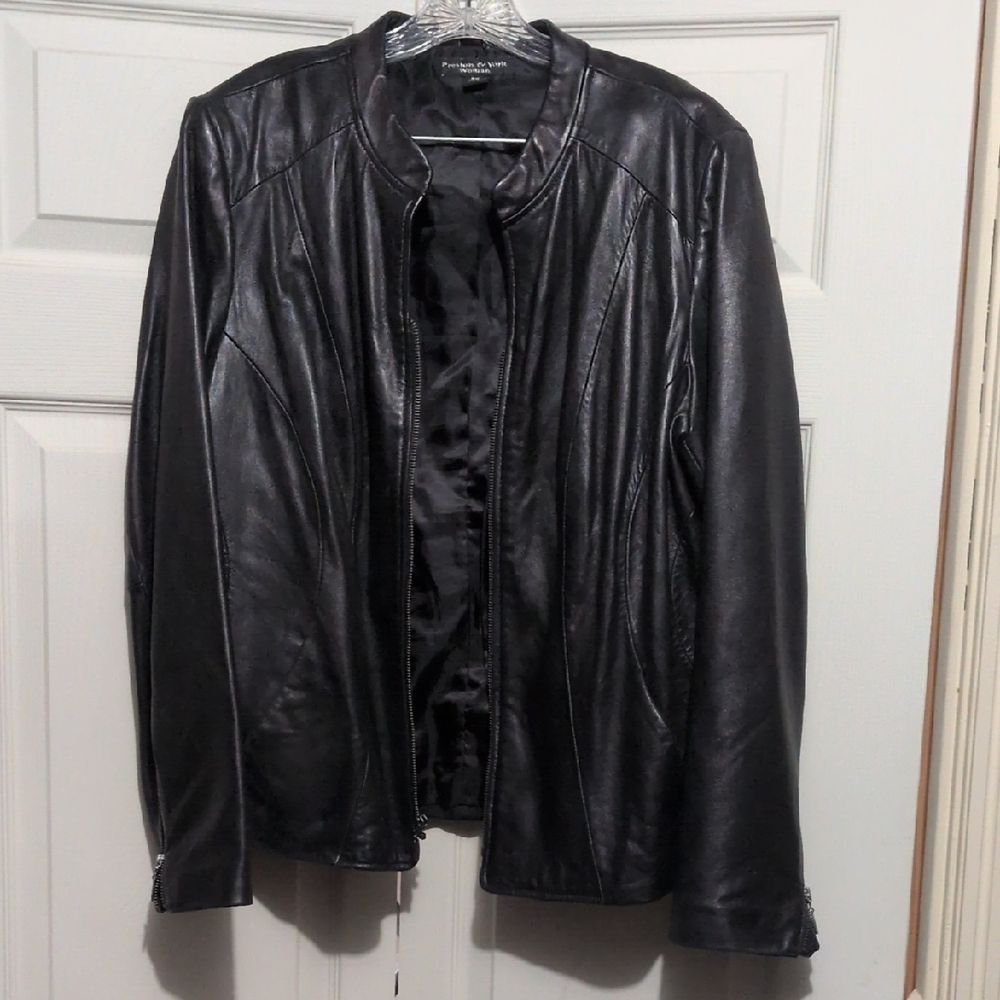 Preston & York Women's Black Leather Jacket